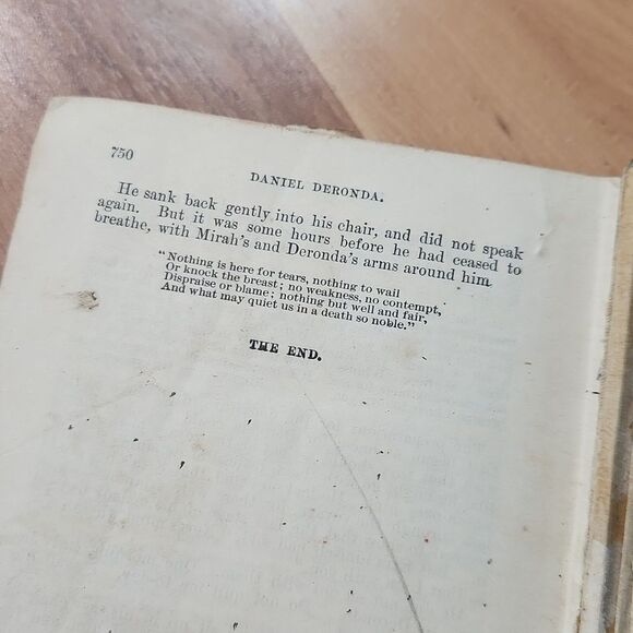VINTAGE 1889 George Eliot's Works 'Daniel Derond' - Picture 10 of 12